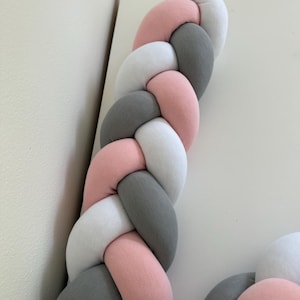Braided Cotton Draft Stopper: Nursery Decor, Custom Length