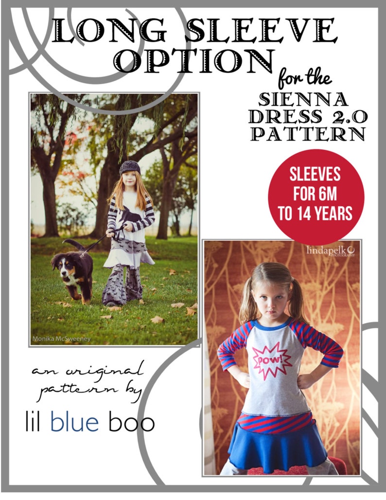 DIY PDF Pattern and Tutorial Long Sleeve Option for Sienna Dress 2.0 image 2