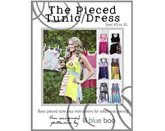 Molde e tutorial em PDF para fazer você mesma - Túnica ou vestido em patchwork - Tamanhos do PP ao GG