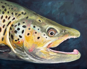 Fine Art Print - Brown Trout - 8"x10" on Deep Matte Paper