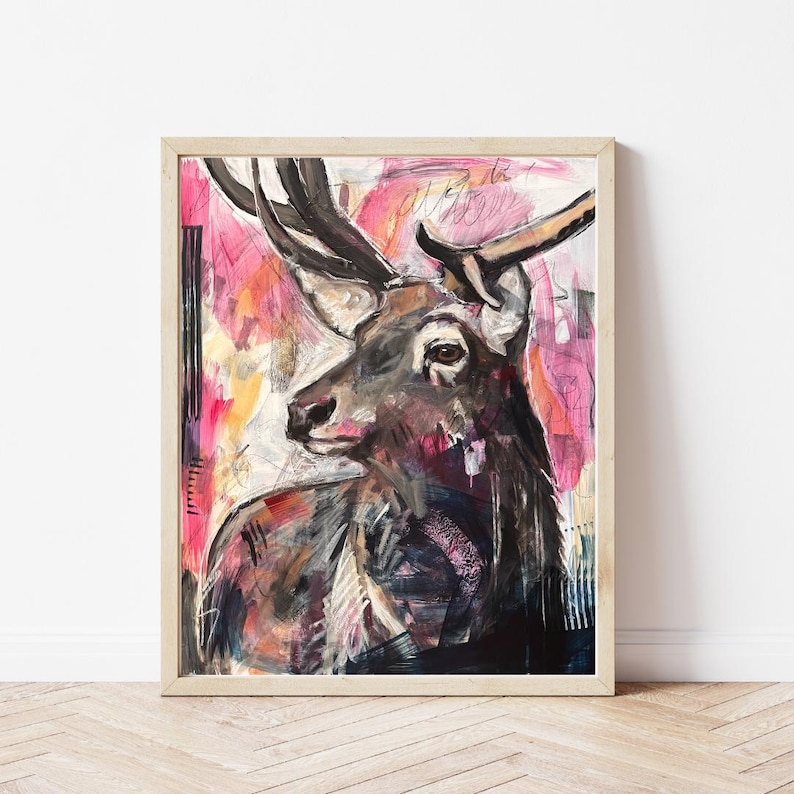 Fine Art Print - Colorful Elk - 8