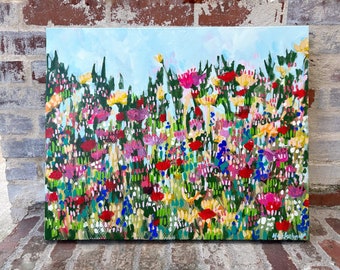 Original Painting - Wildflowers  - Acrylic on 20" x 24" Canvas