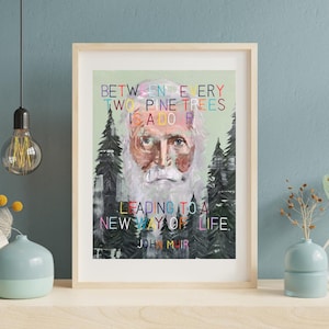Fine Art Print - John Muir - 8&quot;x10&quot; or 12&quot;x16&quot; on Deep Matte Paper