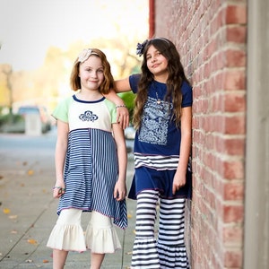 DIY PDF Sewing Pattern and Tutorial The Classic Knit Ruffle Pant Sizes 12M through 12 image 2