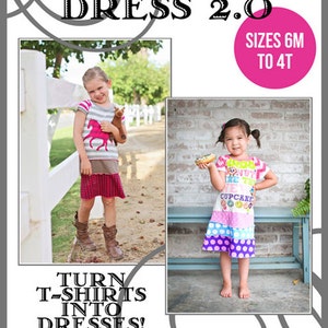 DIY PDF Pattern and Tutorial - The Sienna Dress 2.0 - Sizes 6M to 4T