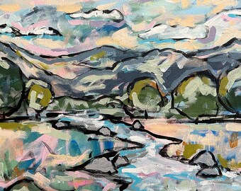 Original Painting  - Go Tell It On The Mountain No. 3 - Acrylic on 12" x 24" Canvas