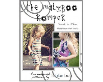 DIY PDF Pattern and Tutorial - The Maliboo Romper - Sizes 6M to 12 Years