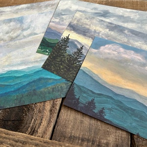 Impresiones de tarjetas premium de Great Smoky Mountains de 5" x 7" con sobres