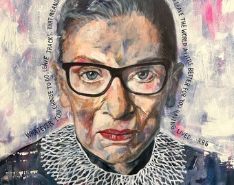 Fine Art Print - RBG Ruth Bader Ginsburg - 8"x10" or 12"x16" on Deep Matte Paper