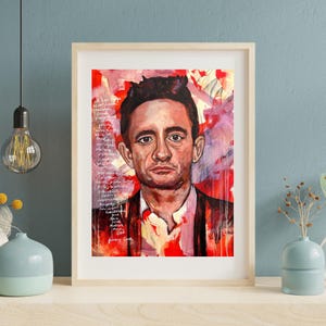 Fine Art Print - Johnny Cash - 8&quot;x10&quot; or 12&quot;x16&quot; on Deep Matte Paper