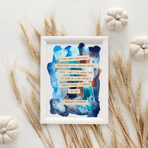 Impressão artística com citação de Georgia O&#39;Keefe - Papel fosco escuro (5x7)