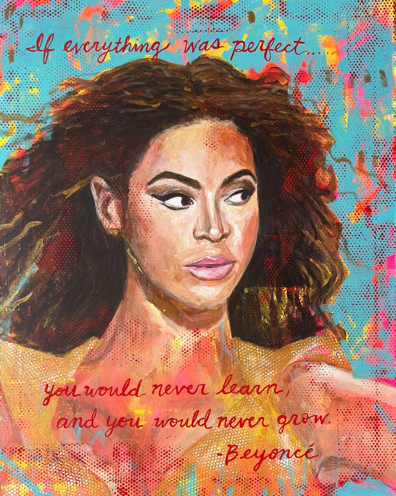 Original Painting Queen B Acrylic on 24 x 30 Canvas Fan Art image 1