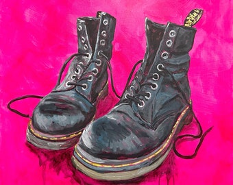 Original Painting - Doc Martens - Acrylic on 24” x 24” Canvas