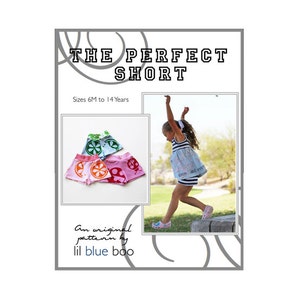 DIY PDF Pattern and Tutorial - Girl&#39;s Shorts Pattern - Sizes 6M through 14