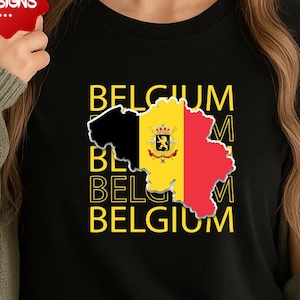 Belgium Map PNG, Belgian Country Silhouette Graphic for T-Shirts, Belgium Pride Sublimation Design, Digital Download for Cricut