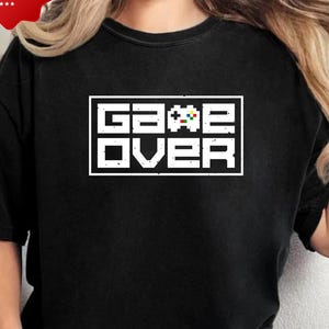 Game Over PNG, Funny Gamer Quote Digital Download, Retro Video Game Sublimation Design, T-Shirt Clipart, Instant Download File