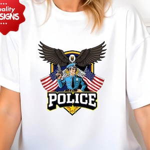 Politie-T-shirt, png-bestand: wetshandhavingsontwerp (digitale download)
