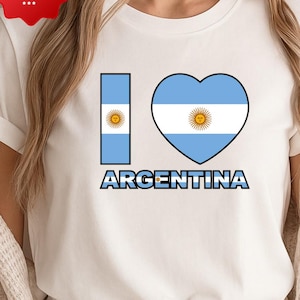 Ich liebe Argentinien Karte T-Shirt PNG, argentinischen Stolz digitalen Download, druckbare Argentinien Flagge Herz Grafik, Kartendesign für Cricut