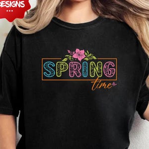 Spring Time PNG, Cute Floral Digital Download, Sublimation Design, DIY T-Shirt Print, Seasonal Craft Clipart, Spring Decor Artwork