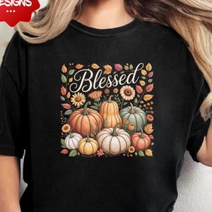 Blessed Pumpkin PNG: Fall Sublimation Design (Digital Download for Cricut