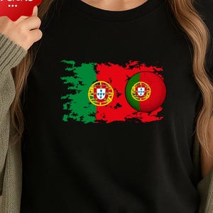 Portugal Football PNG, Portuguese Soccer Graphic T-Shirt Design, Sublimation Clipart for Cricut, World Cup Portugal Digital Download