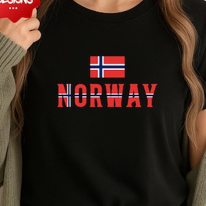 Norway PNG Graphic T-Shirt Design, Scandinavian Pride Digital Download, Norwegian Culture Sublimation File, Nordic Country Flag Art