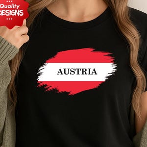 Austria Flag PNG Graphic for T-Shirt, Austrian Pride Sublimation Design, Red White Flag Digital Download. Patriotic Austria Shirt Clipart