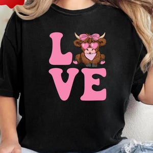 Love Cow PNG, Cute Cow Digital Art, Farm Animal Sublimation, Rustic Country Decor, Cow Lover Gift, DIY T-Shirt and Home Craft Design