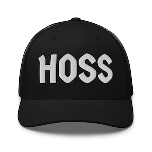 Hoss Trucker Hat, Meme-Inspired Hat, Embroidered Logo, Mesh Back, Funny Men&#39;s Gift