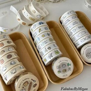 Toast Nastro carino - Nastro washi carino - Album di ritagli carino - Diario carino - Cancelleria carina - Artigianato - Regali personalizzati