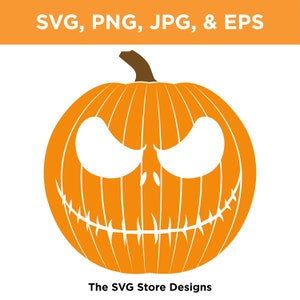 Jack Skellington Pumpkin SVG | Digital File | Design Files For Cricut And Other Craft Devices | Printable | Cut File | Digital Art