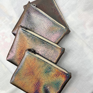 SALE * Iridescent vinyl Coin Pouches *SALE