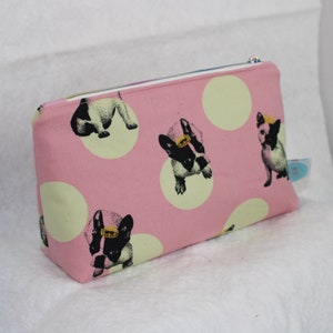 Boston Terrier Pink Zippered Pouch afbeelding 2