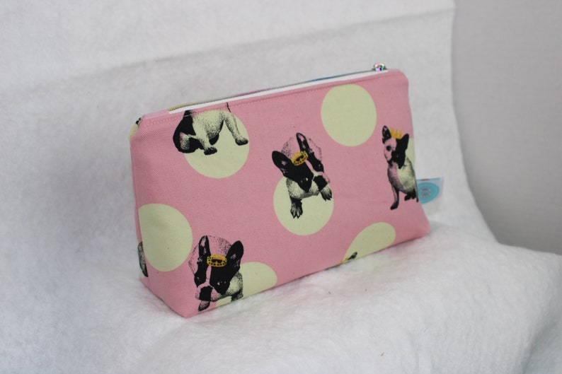 Boston Terrier Pink Zippered Pouch afbeelding 2