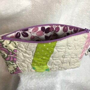 Medium Quilted Zippered Fabric Pouch image 4