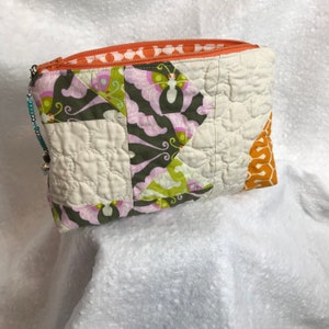 Medium Quilted Zippered Fabric Pouch image 7