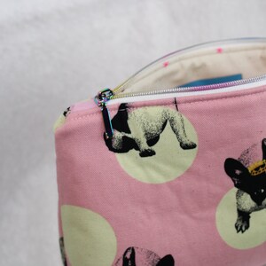 Boston Terrier Pink Zippered Pouch afbeelding 5