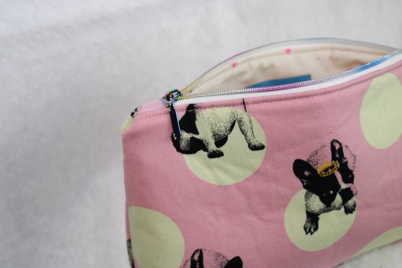 Boston Terrier Pink Zippered Pouch afbeelding 5