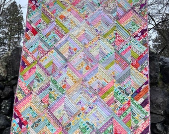 Candy is Dandy lap Sized Scrap Quilt