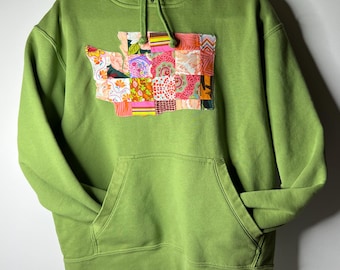 Sudadera con capucha de forro polar modificado - WASHINGTON PROUD - L