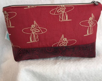 Lasso Cowboy Zippered Pouch