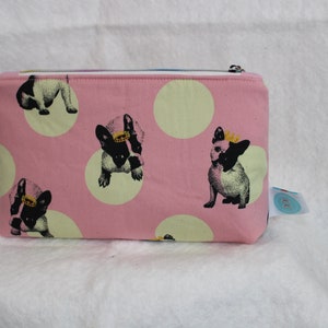 Boston Terrier Pink Zippered Pouch image 3