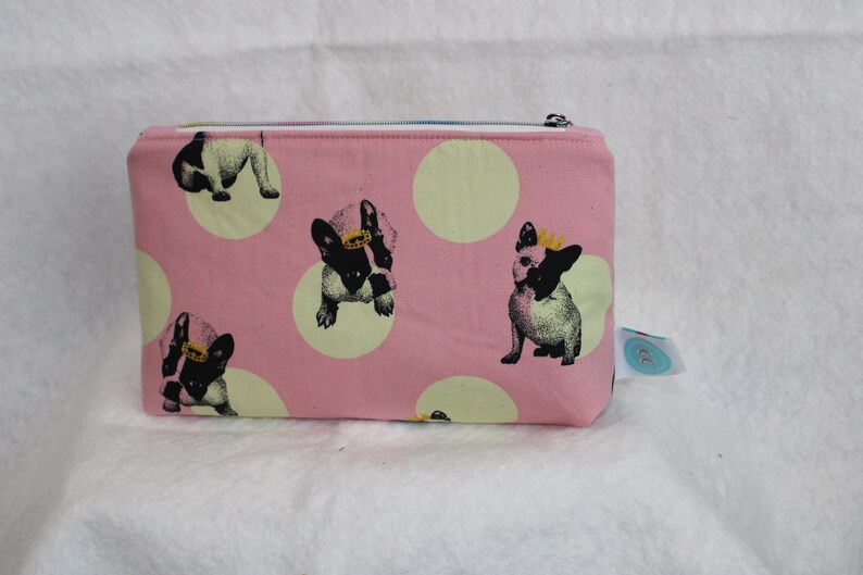 Boston Terrier Pink Zippered Pouch afbeelding 3