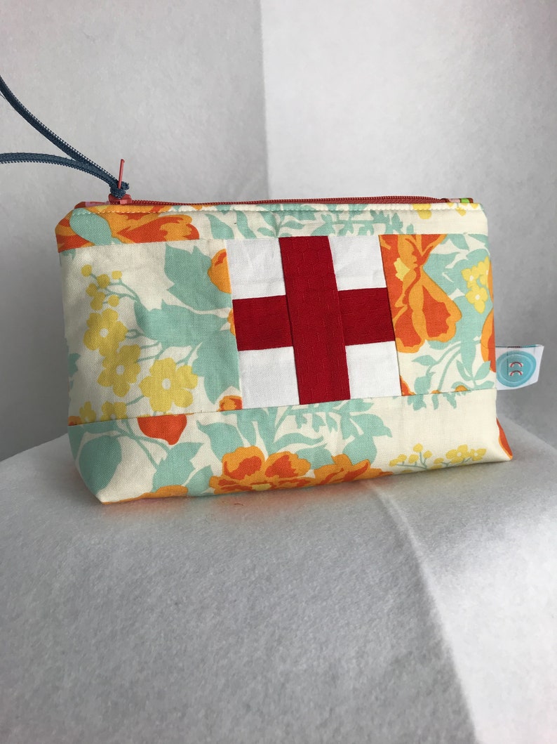 Red Cross/first Aid Zippered Pouch Etsy