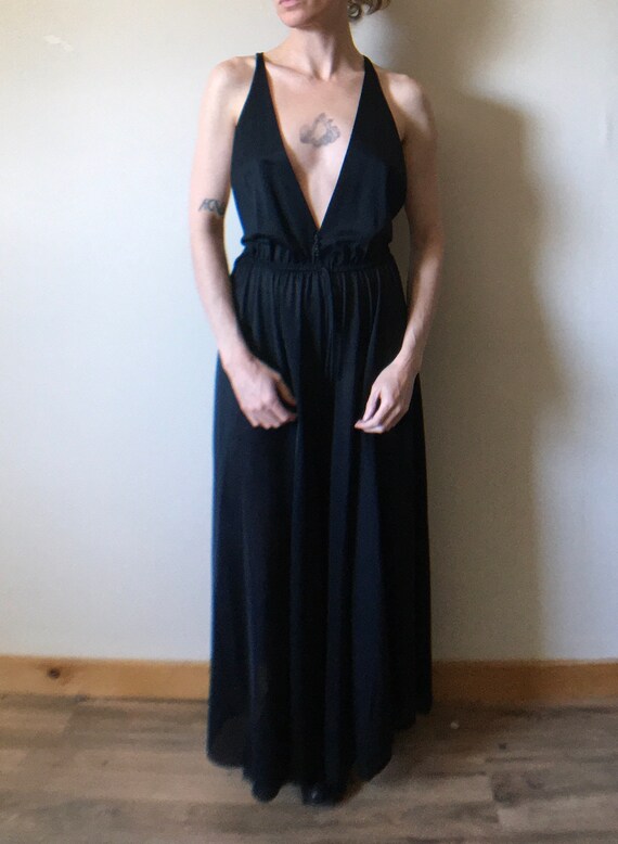 70s Nylon Loungwear Jumpsuit