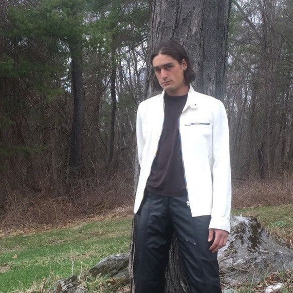 White Miu Miu Moto Jacket