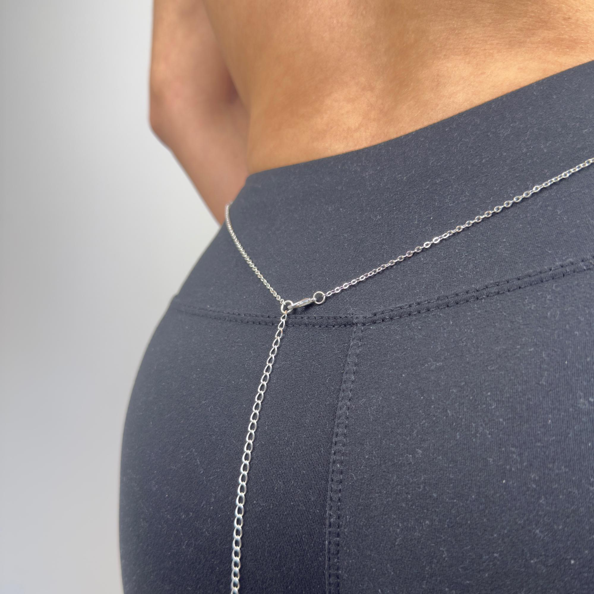 Dainty gold body chain in stainless steel, adjustable festival wear for minimalist body jewelry enthusiasts