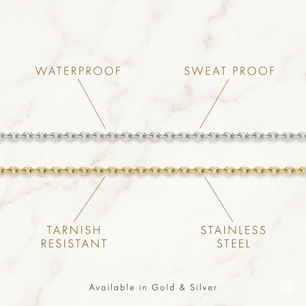 Gold tone stainless steel waterproof belly chain for beach wear and everyday styling