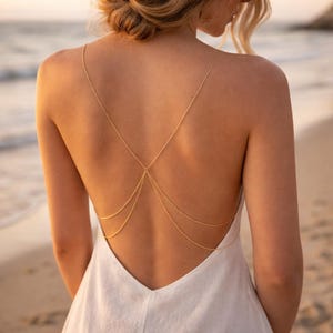 accessories for backless dress Chain Perfect for an open Slip Women Low Back Bra SIZE:US 4