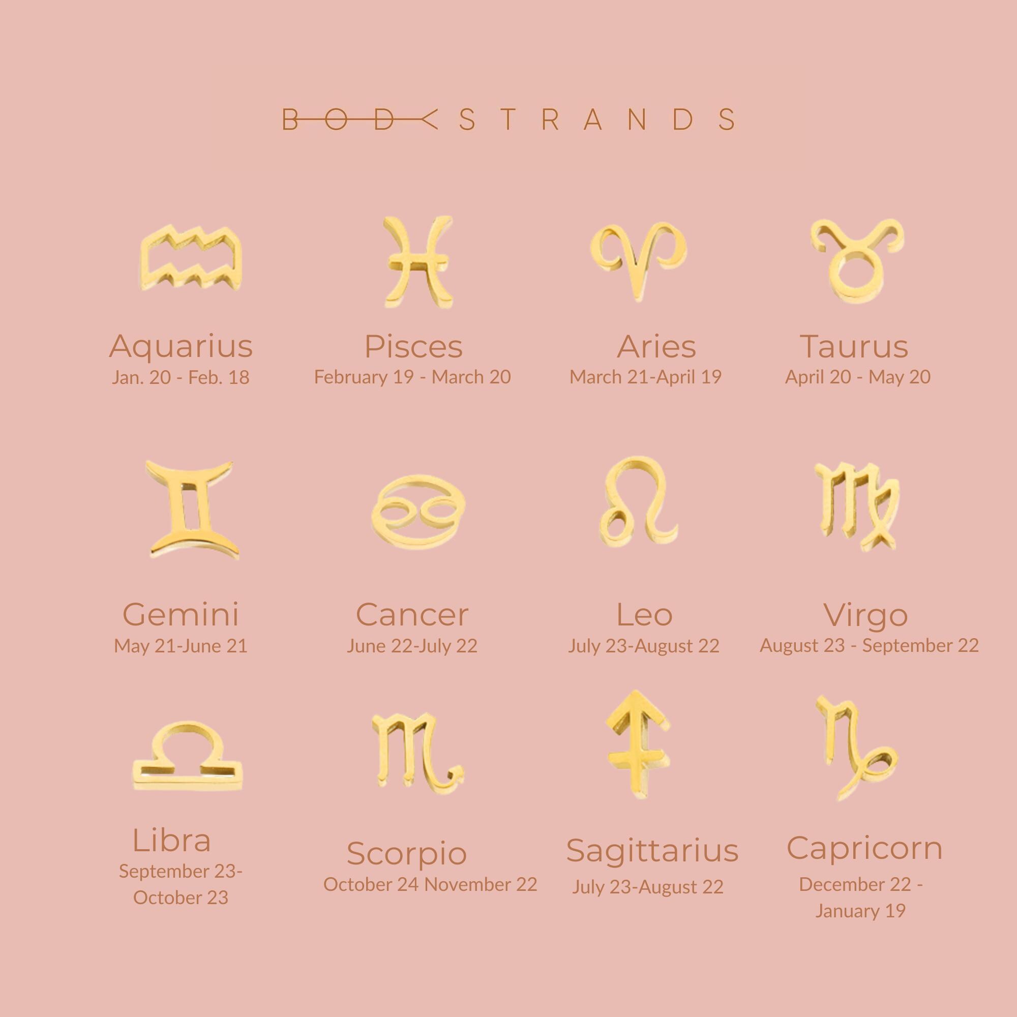 Gold stainless steel zodiac anklet with dangling charm, handmade beach ankle bracelet for daily wear